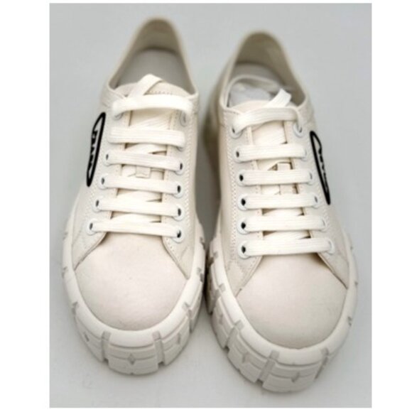 NIB-Prada Double Wheel Platform Sneakers - White - 39 - Picture 1 of 10